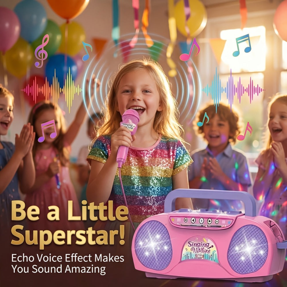 Kids Light-Up Singing Machine Toy with Microphone, All-in-One Music Toy for Boys & Girls Ages 3-7 — image 1
