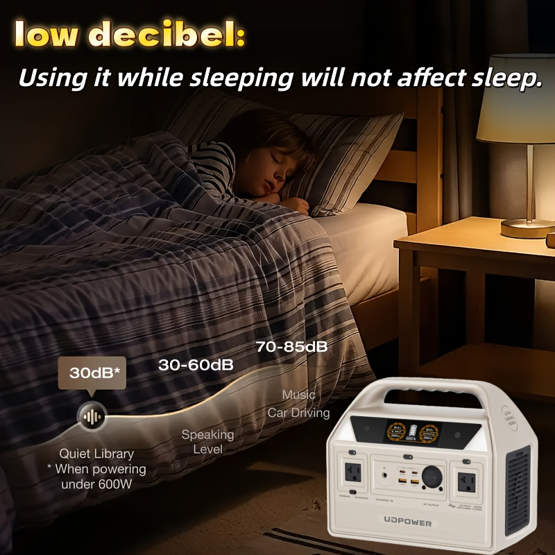 Portable Power Station 595Wh 600W with LiFePO4 Cell Pack, Nine Outputs, USB-C PD and 1200W Surge — image 16