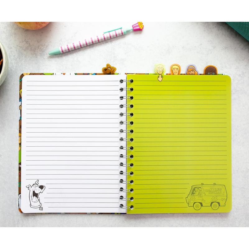 Scooby-Doo Spiral Notebook for Kids Mystery Machine 5-Tab Journal 75 Lined Pages Character Bookmark Tabs — image 7