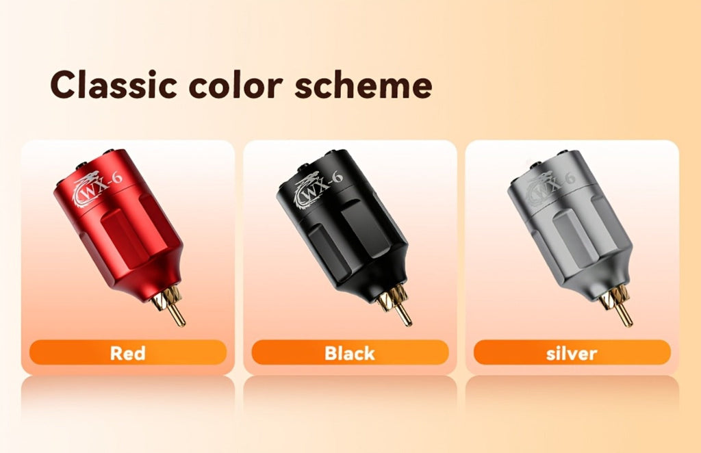 WX-6 Rechargeable Tattoo Power Supply with LED Display and Four RCA or DC Color Configurations — image 20