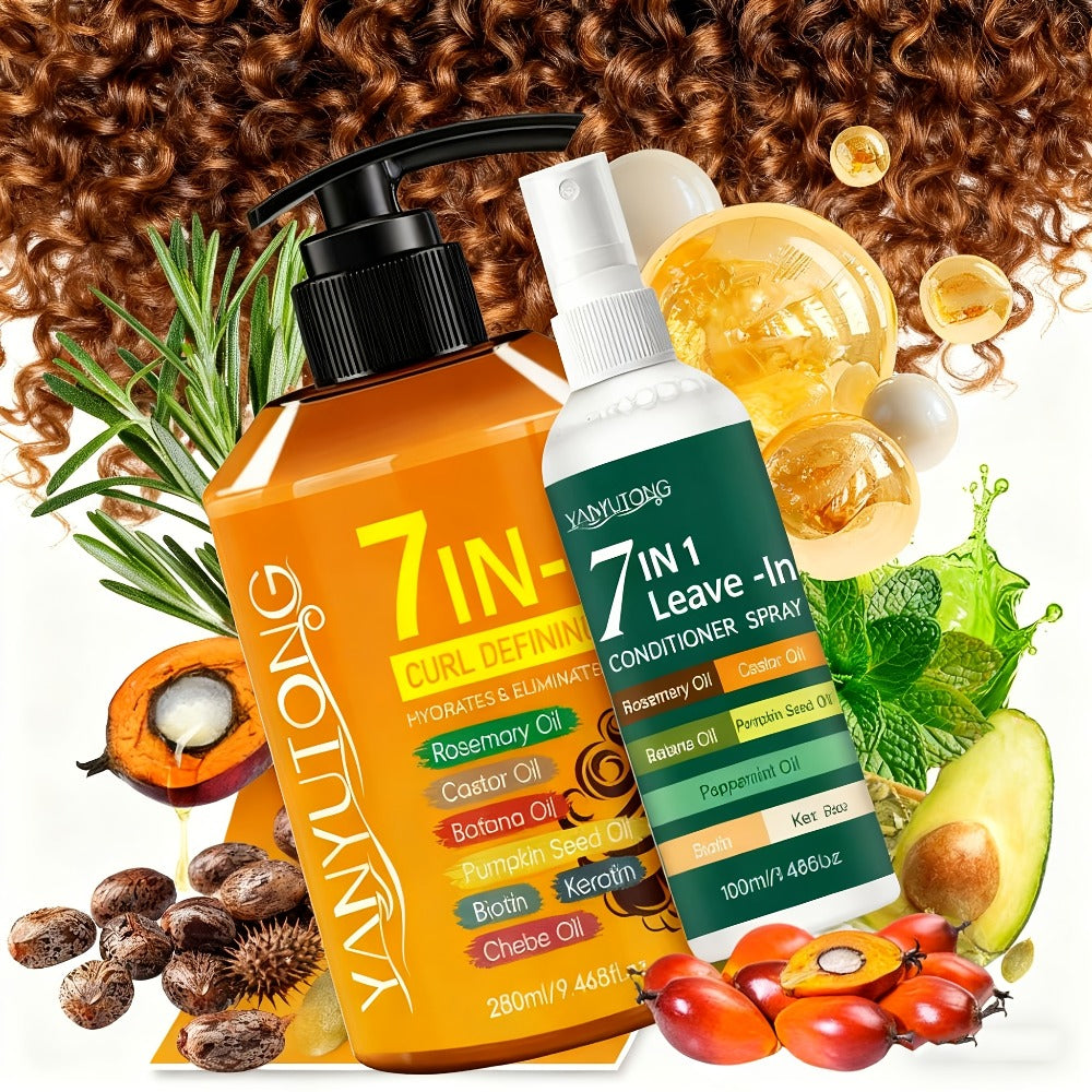 Two-Piece Curl Styling Set with 280ml Pump Cream, 100ml Leave-In Spray and Six Named Formula Markers — image 7