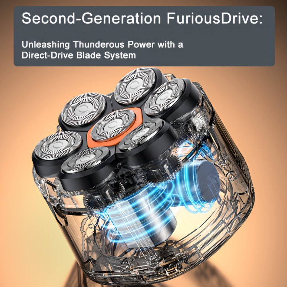 Palm-Size Multi-Rotary Electric Shaver with Display in 5D, 7D and Type A Checkout Styles Pictured — image 6