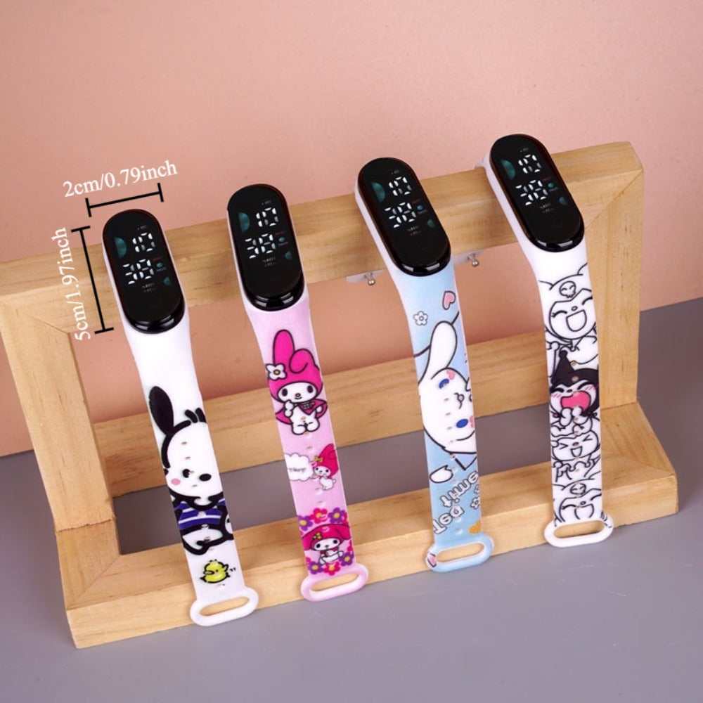 Sanrio Kids Watch Set 10 Pack, Cinnamoroll Kuromi My Melody Pochacco Mixed Colors, Cute Fashion Watches for Girls — image 4