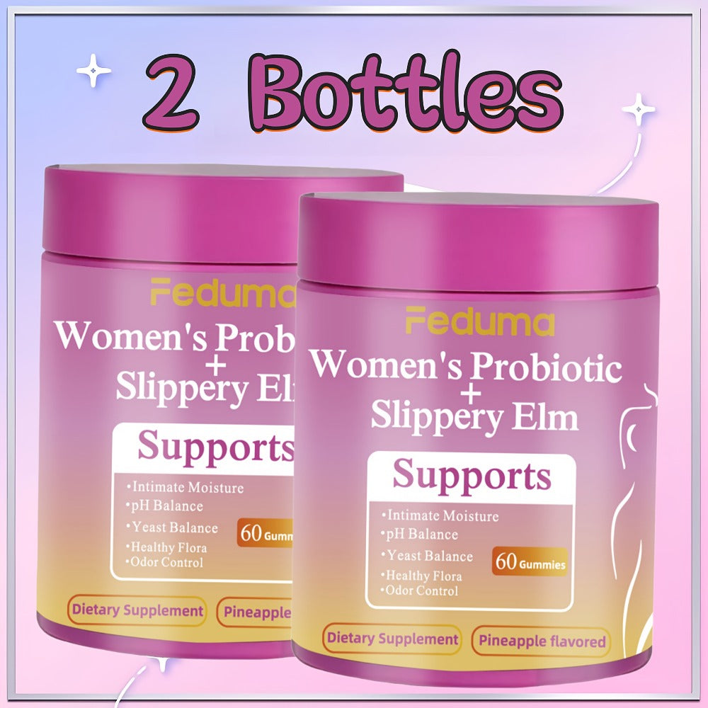 Women's Probiotic Gummies with Slippery Elm for Intimate Moisture Odor Control Healthy Flora — image 7