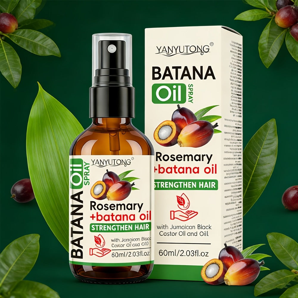 Batana & Rosemary Essential Oil Hair Spray 2.03oz, Deep Scalp & Damaged Hair Treatment, Nourishing Formula from Honduras — im