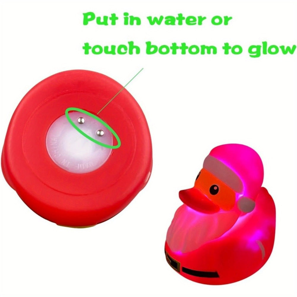 Light Up Duck Bath Toys for Toddlers, Color-Changing Floating Rubber Ducks, Sensory Water Bath Time Toys for Boys & Girls — i