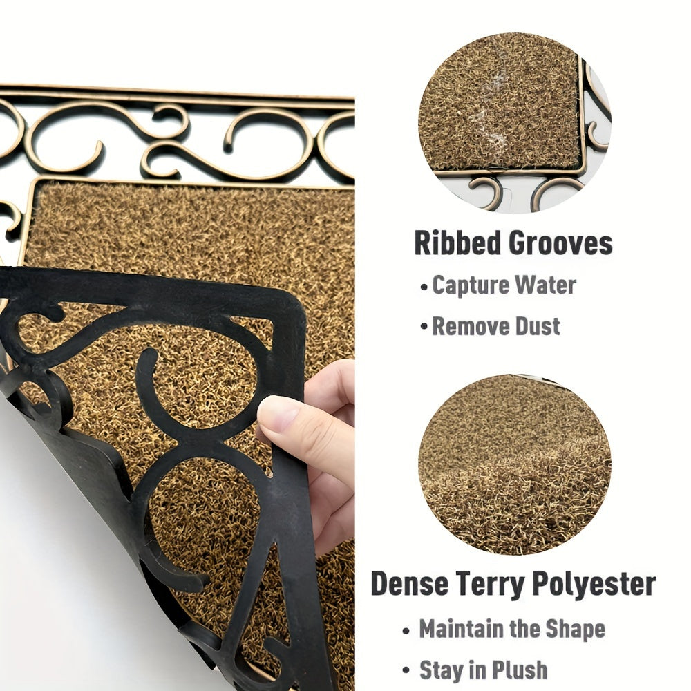 Door Mat | PVC Hollow Anti-Slip Mud Scraper Outdoor Entrance Holiday — image 4