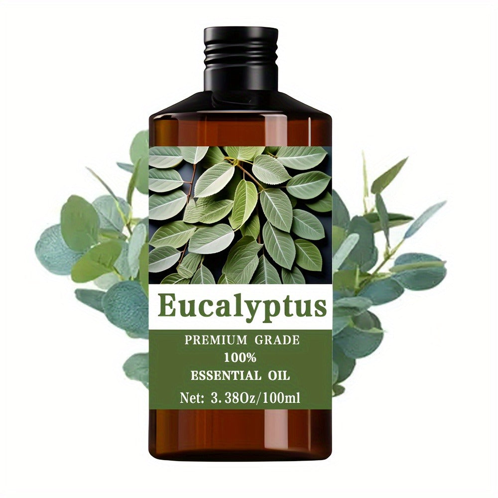 Essential Oil Eucalyptus Fresh Clean Aroma in 100ml Bottle for Diffuser, Massage, Meditation and Personal Care — image 1
