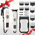 Cordless Hair Clipper Set for Men USB Rechargeable Electric Shaver with LED Display – Professional Grooming Kit 2 or 3 Piece 