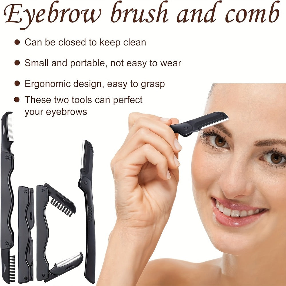 68PCS Makeup Tool Set 30 Black Brushes 17 Eyelash Tools with Wash Bowl & Bag – Complete Face Eye Lash Kit Foundation Contour 