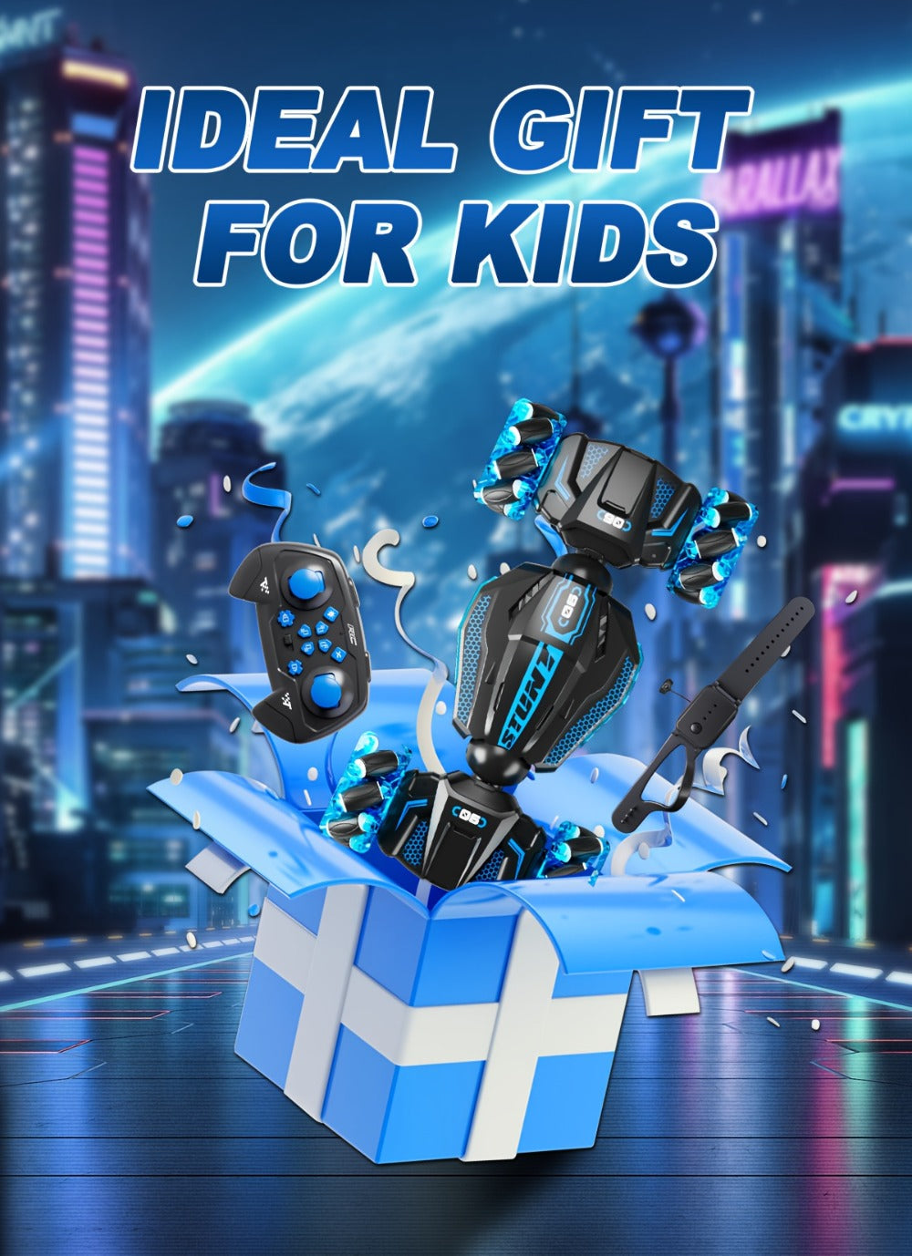 Remote Control Car Stunt Racer with Dual Remotes and LED Lights — image 17