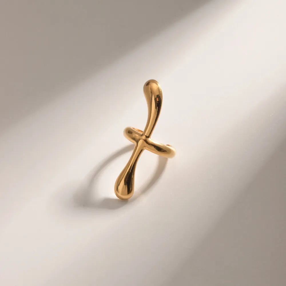18K Gold-Plated Stainless Steel Cuff Earrings - V.I.P Digital Presence