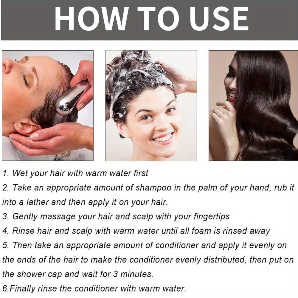 Three-Piece OUIHOE Hair Care Set with Shampoo, Conditioner and Coordinated Capsule Product Pack — image 2