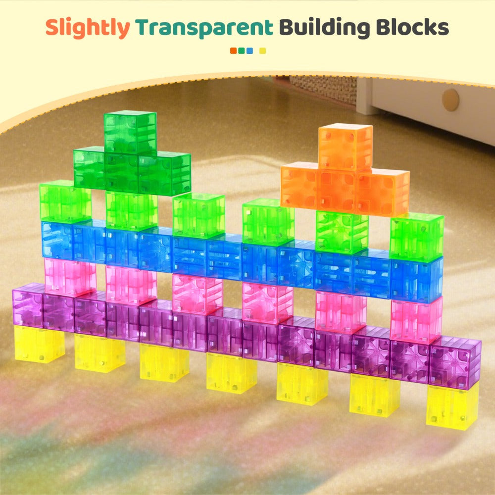 Magnetic Building Blocks with 100pcs Colorful Transparent Cube Construction Set — image 5