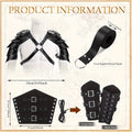 Costume Accessories 4-Piece Medieval Armor Set with Shoulder Cape, Arm Guards and Belt in Black — image 8
