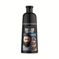 Men's Black Beard Dye 3-in-1 Hair & Beard Color Kit - Fast Blackening in 10-15 Minutes, Nourishing Skin-Safe Formula — image 