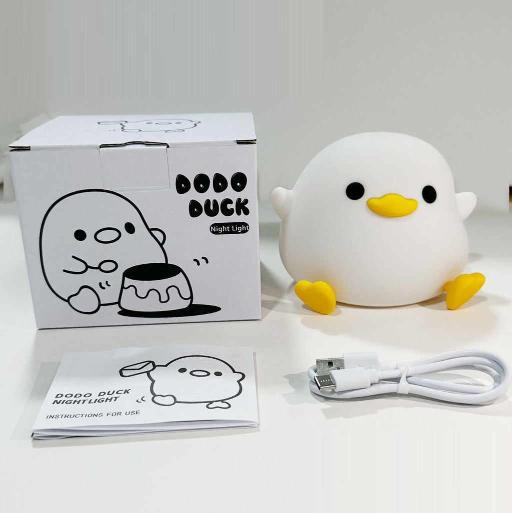 Duck Silicone Night Light for Children with Timer Usb Rechargeable Dimming Touch Lamp Sleeping Bedroom Cartoon Animal Decor Gift - V.I.P Digital Presence