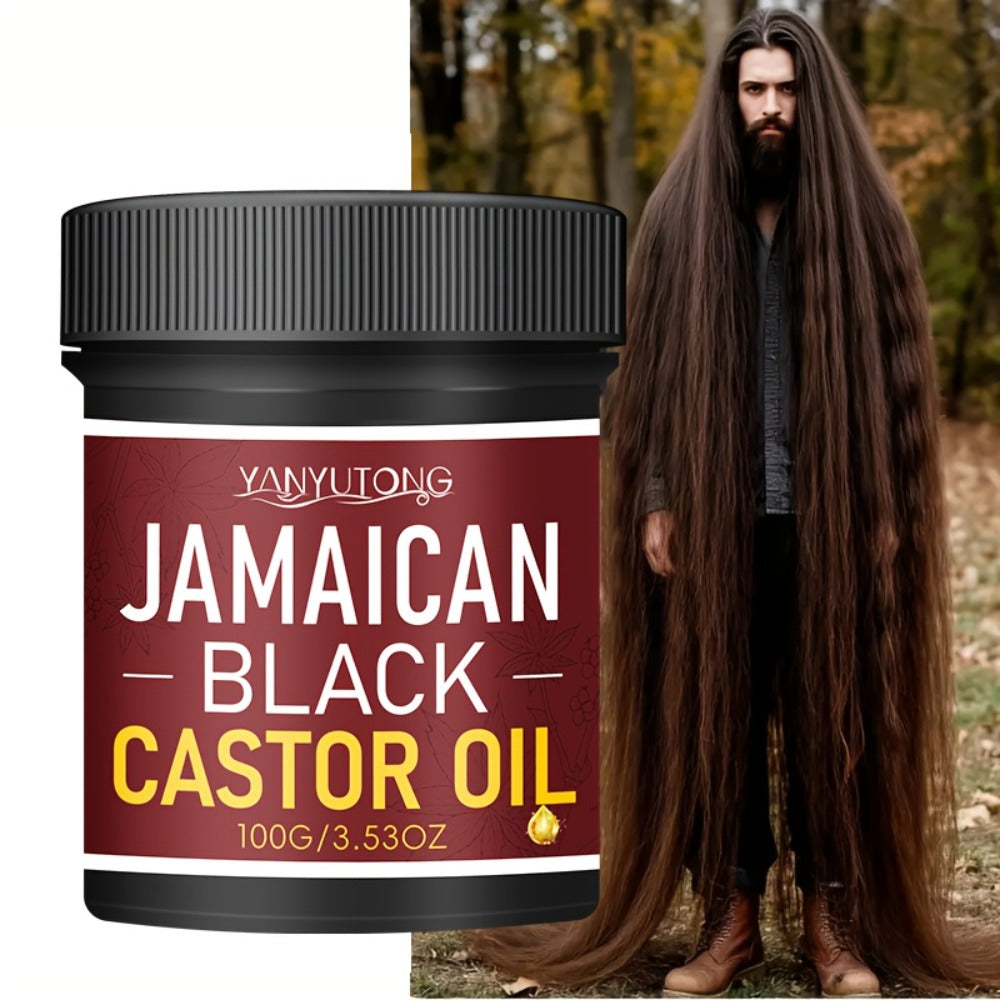 Hair Oil YANYUTONG Jamaican Black Castor 100g Red-Label Jar with Black Screw Lid for Hair and Scalp Application — image 2