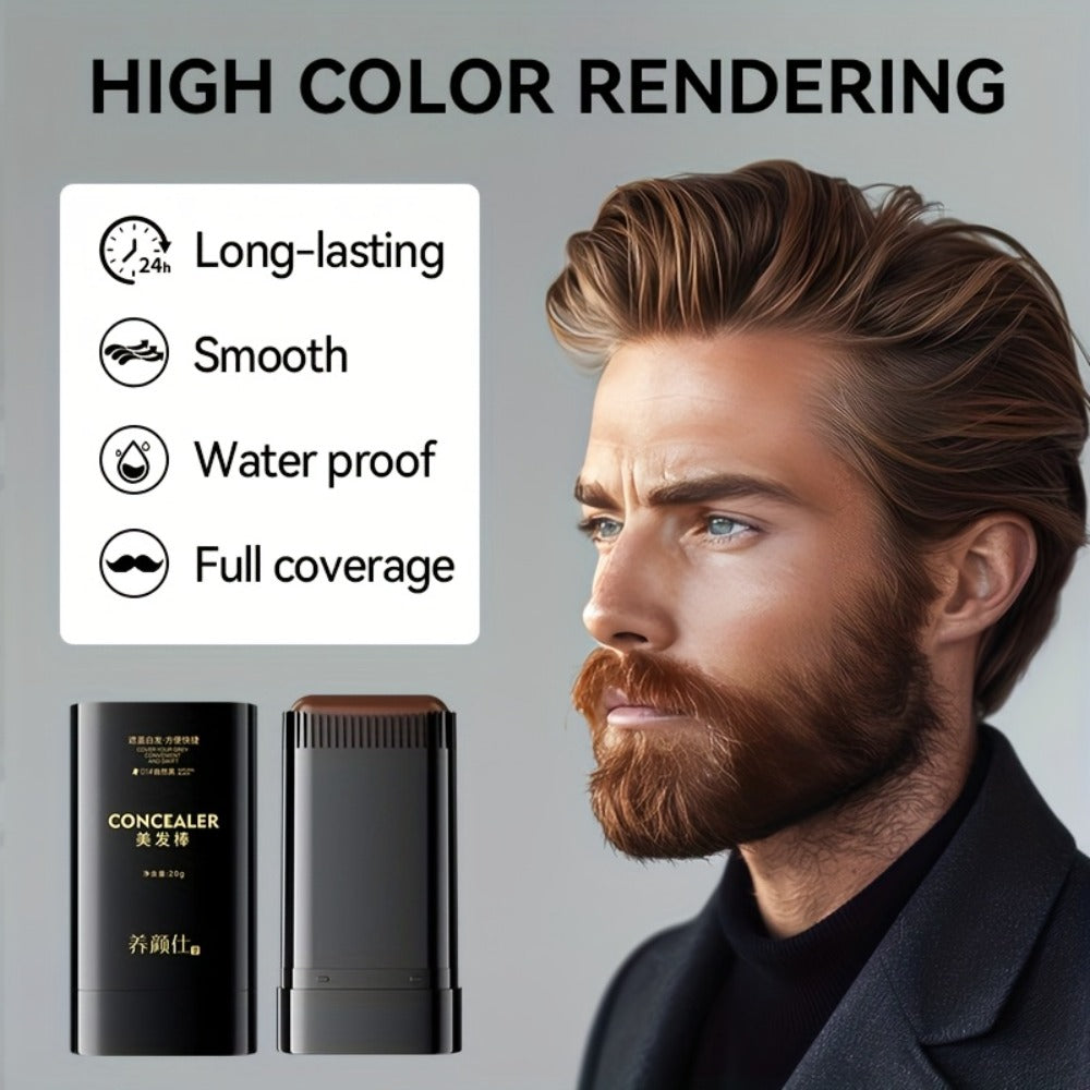 Instant Gray Root Concealer Hair Color Stick – Waterproof Sweatproof Non-Clumping Long-Lasting Formula with Built-in Comb App