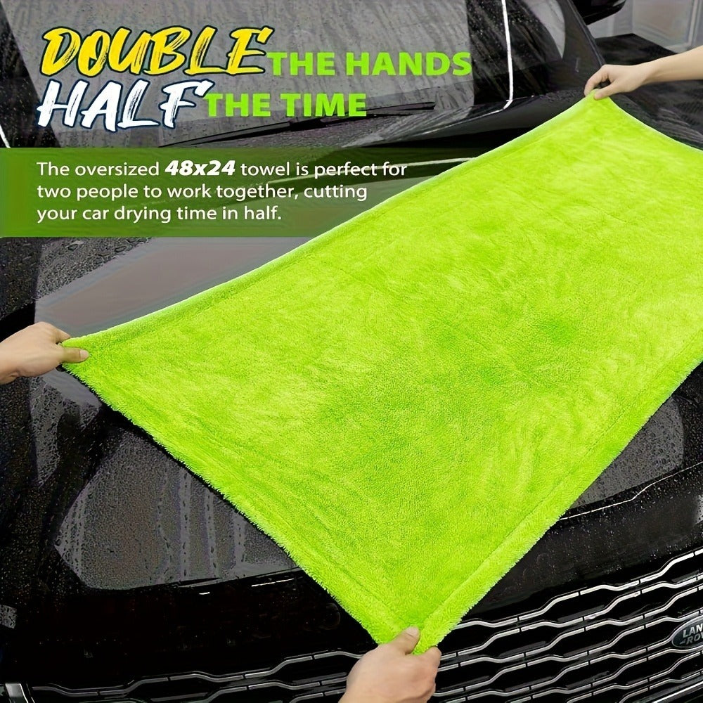 Car Drying Towel in 1400 GSM Microfiber with Two Size Options or Nine-Piece Wash Tool Bundle — image 8