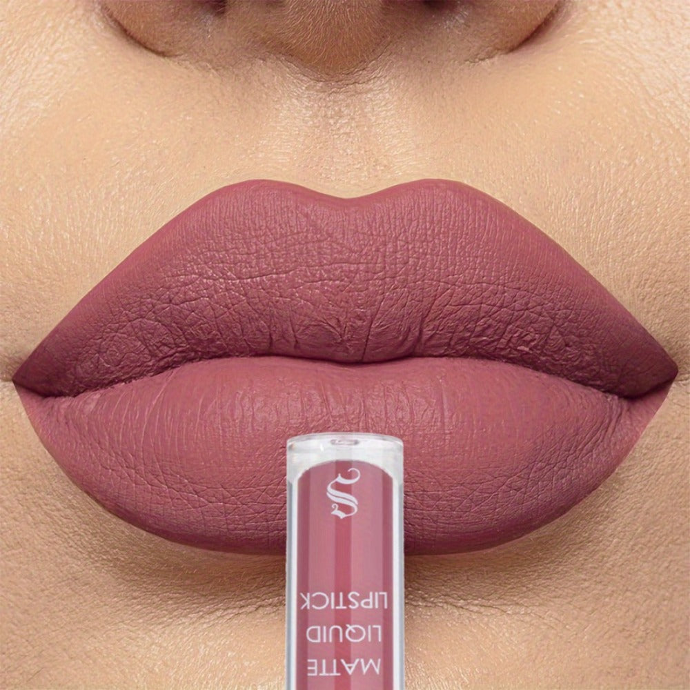 Bear Lip Glaze Set 3 Colors, Cute Bear Packaging Velvet Matte Waterproof Liquid Lipstick in Brown Pink & Red — image 22
