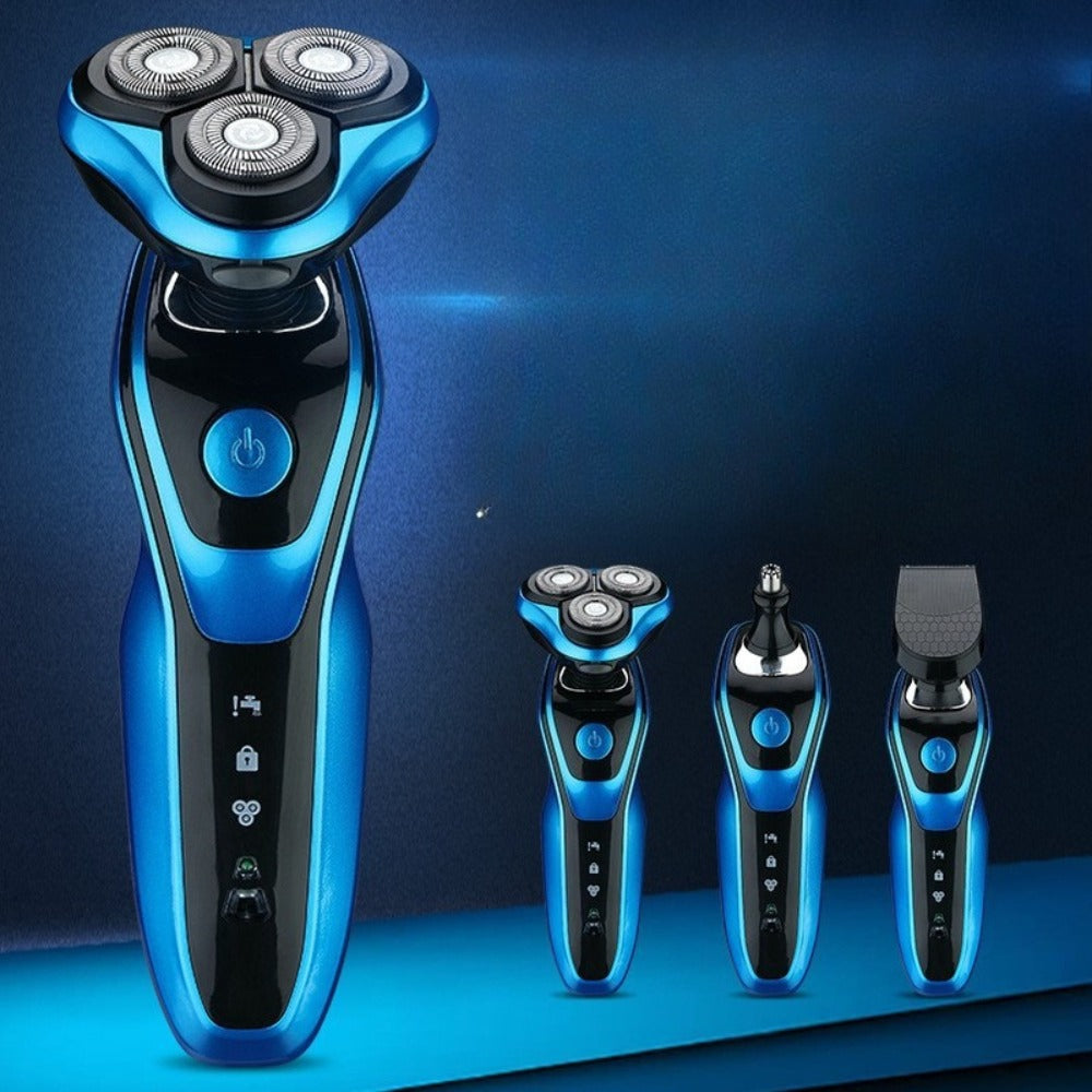 Electric Shaver 3-in-1 Floating-Blade Kit with Nose and Sideburn Trimmers, USB Charging and Digital Display — image 3