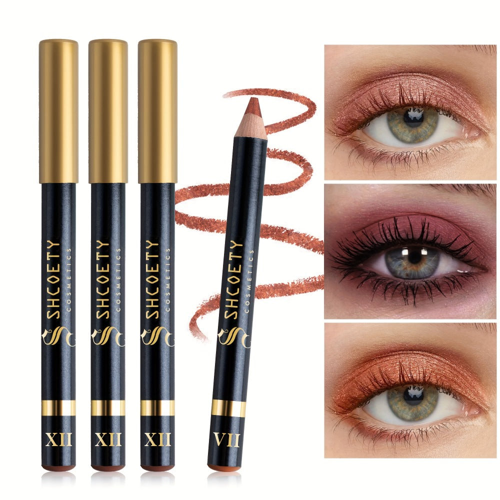 Eyeshadow Pencil Set 12pcs for Women, Matte & Shimmer Thick Stick Foam Eye Shadow Sticks, for Makeup, Travel and Everyday Van