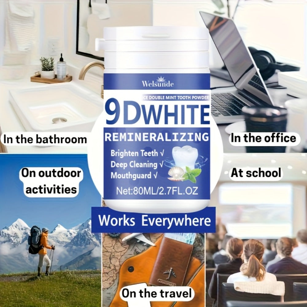 Hydroxyapatite Tooth Powder 3-Pack Remineralizing Whitening Deep Cleaning Mint Fresh Breath Enamel Oral Care — image 6