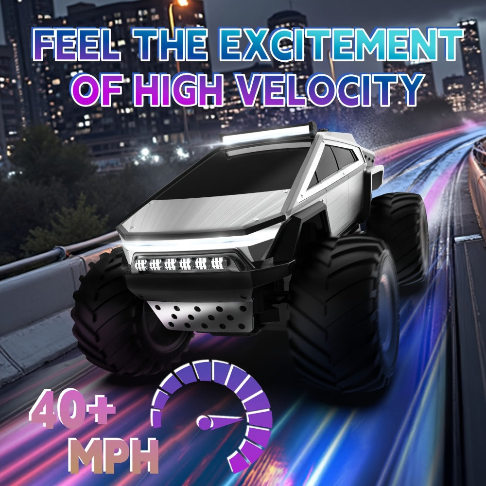 Remote Control Car, Cybertruck-Style 1:14 and 1:18 Pickup Models with 2.4GHz Control, LEDs and Spray Effect — image 4