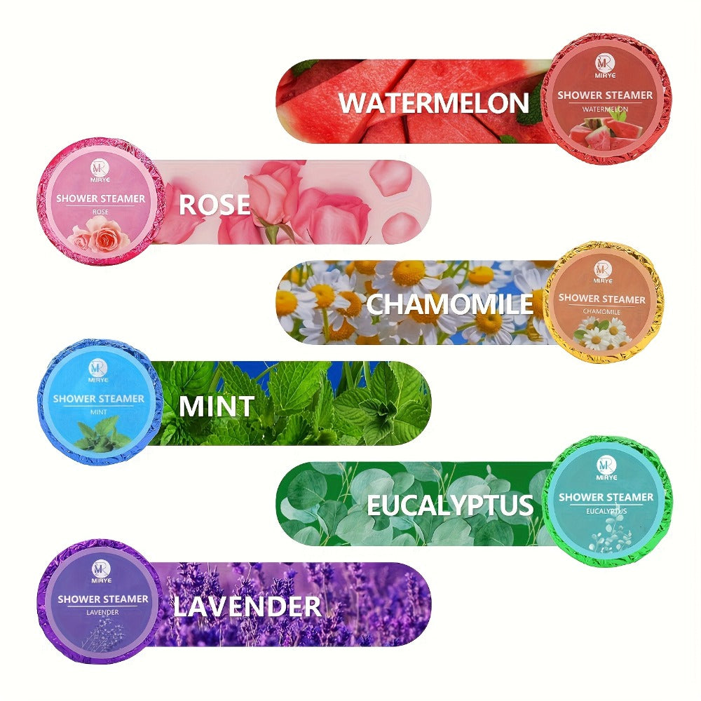 Forty-Piece Shower Steamer Gift Box with Ten Floral, Herbal and Fruit Fragrance Labels for Shower Use — image 2