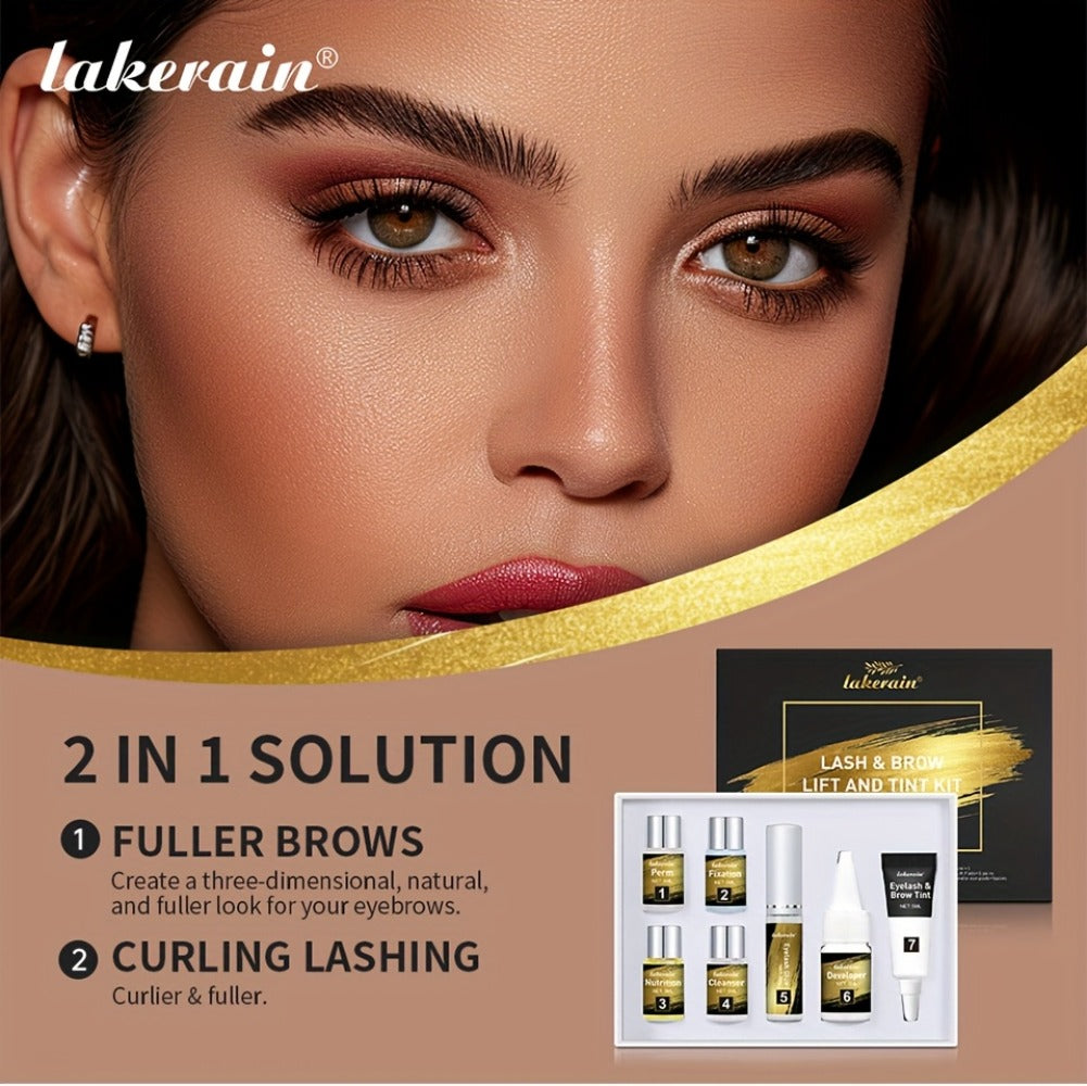 Lash Lift Kit & Brow Lamination Tint Set, 2-in-1 Eyelash Perm & Eyebrow Lamination with Black Brown Tint Dye — image 13
