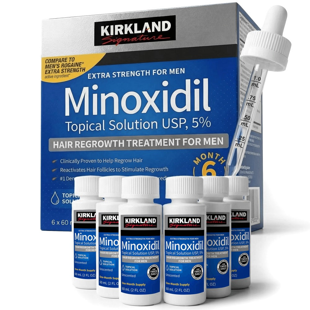Minoxidil 5% Extra Strength Topical Solution for Men Hair Regrowth - Kirkland Signature 6-Month Supply — image 2