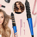 Spiral Barrel Curling Iron with One-Button Operation, Swivel Power Cord and Blue or Pink Finish — image 1