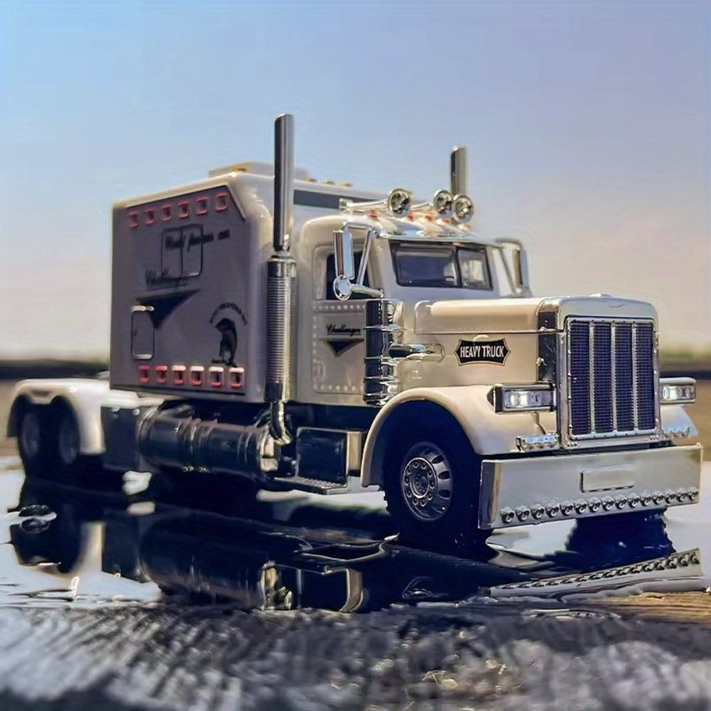 Semi Truck Toy 1:24 Scale Die-Cast Metal Pull-Back Alloy Semi-Trailer Truck with the Listed Color, Size or Set Options for Ev