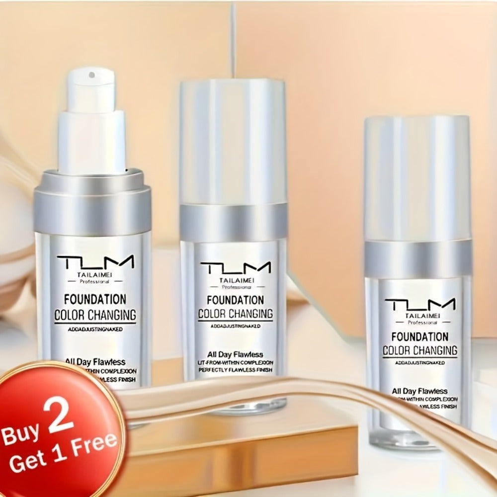 Color-Change Label Liquid Foundation Three-Bottle Set with Pump Tops and One 3pcs Checkout Option — image 10