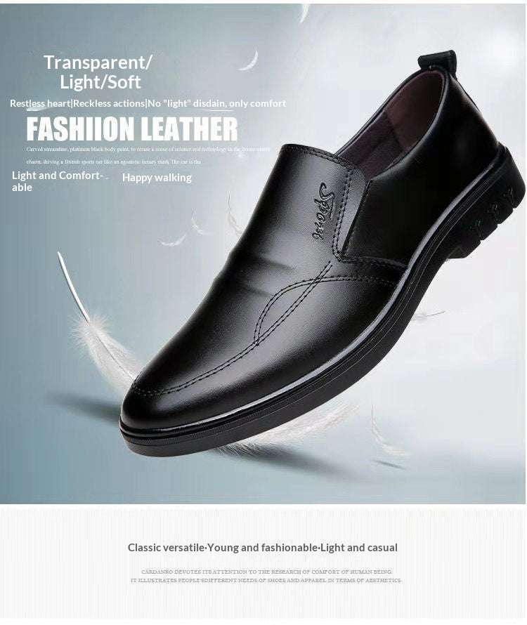 Mens Breathable Casual Business Leather Shoestrendy And Versatile
