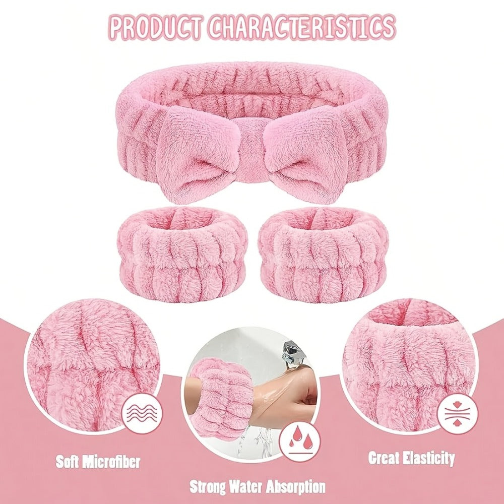 Face Cleansing Brush Set 7pcs Spa Skincare Kit – Mask Brush Scrub Brush Detailing Brush Velvet Headband & Wash Bag — image 2