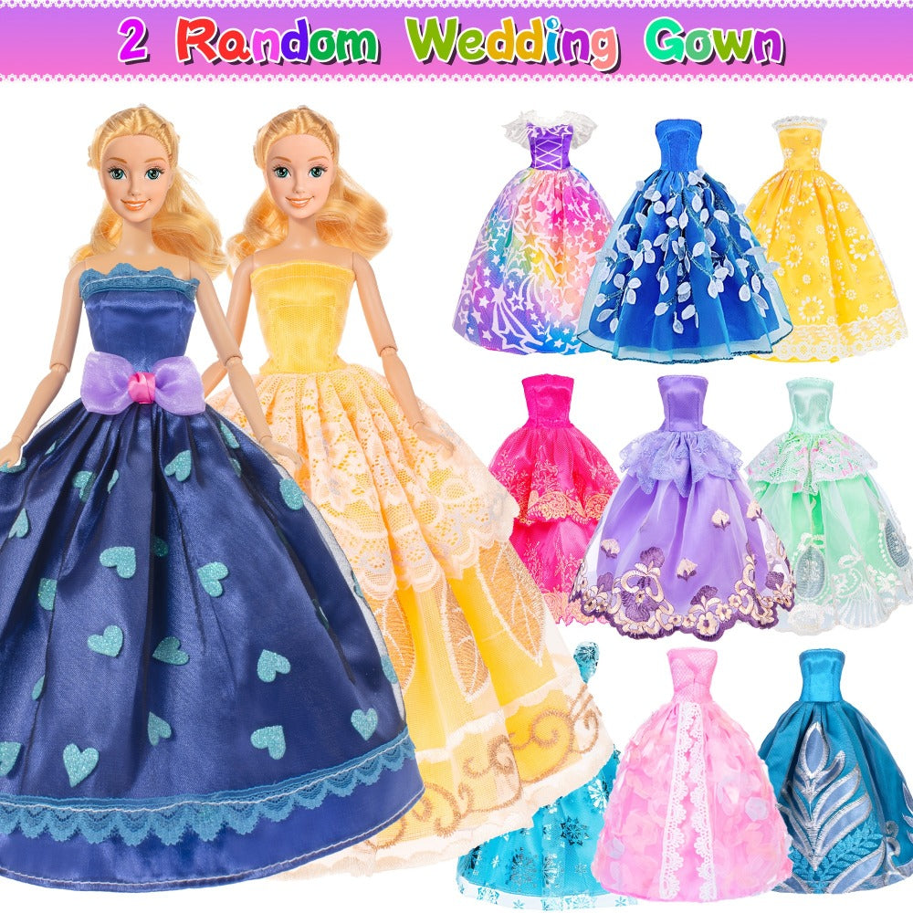 50-Piece Doll Clothes and Accessories Set for 11.5-Inch Fashion Dolls with Mixed Outfits, Shoes and Small Pieces — image 4