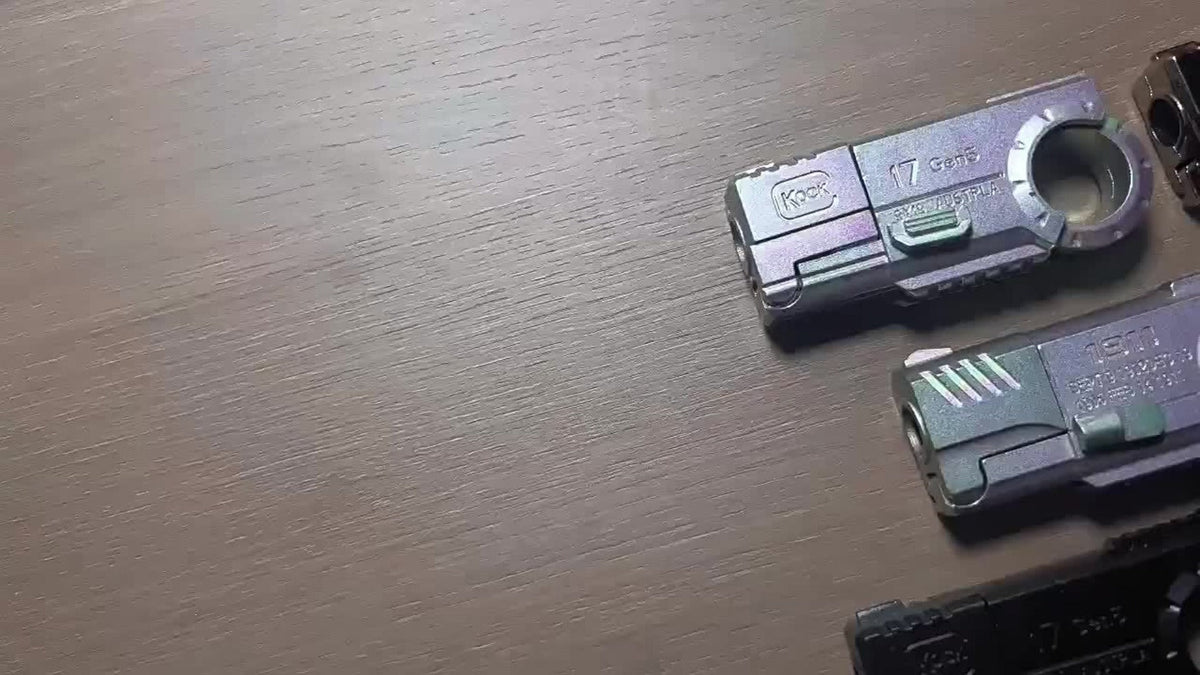 Alloy Finger Pistol Fidget Toy, One-Touch Cartridge Ejecting Stress Desk Toy, Cool EDC Novelty Gift for Adults Men Teens — im