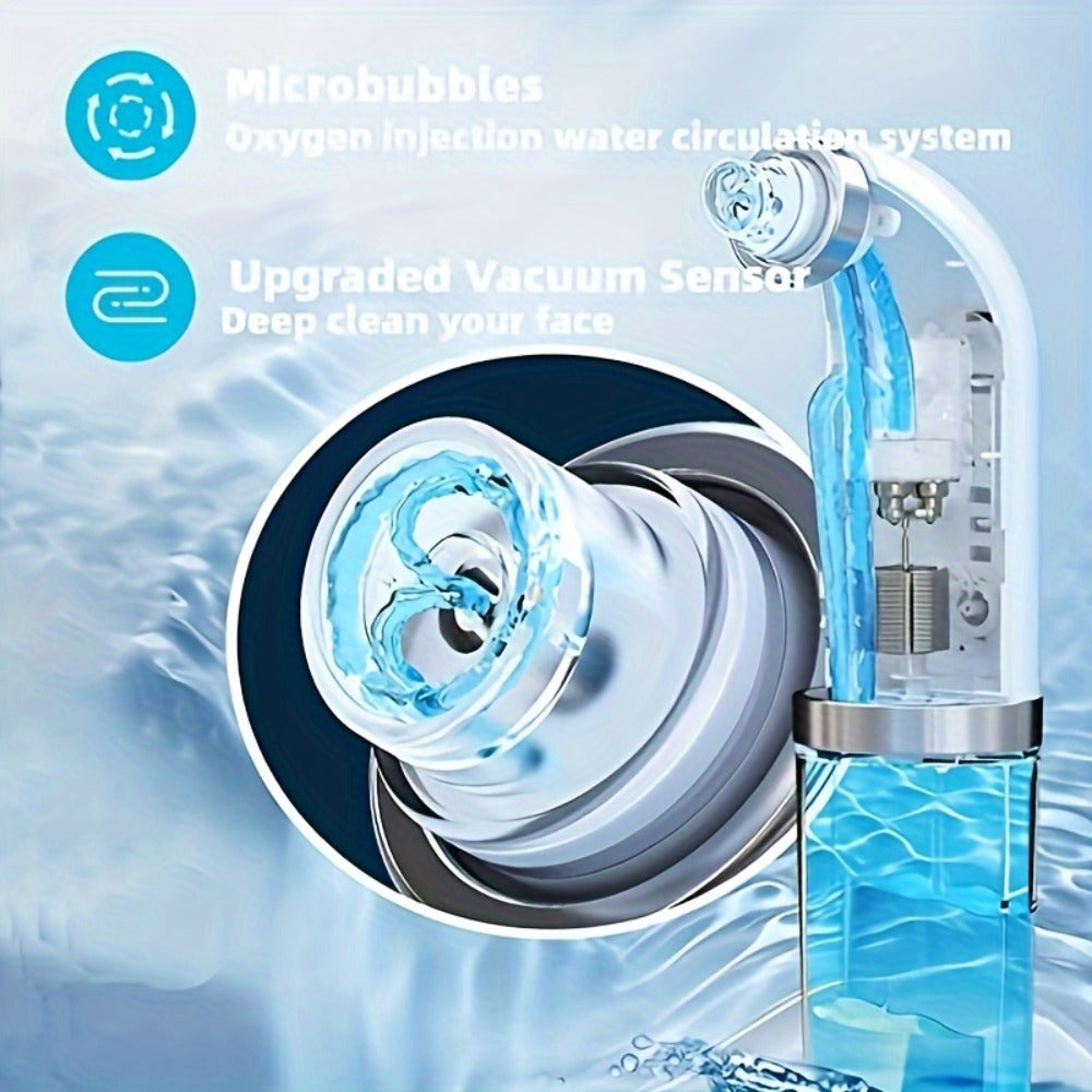 Pore Vacuum Blackhead Remover 6 Accessories 3-Speed Adjustable Suction USB Rechargeable for Bath Time, Home Spa and Personal 