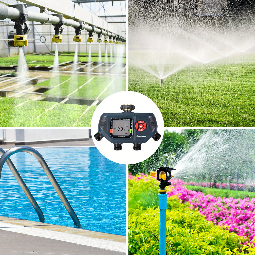 Four-Zone Digital Sprinkler Timer with Independent Water Outlets, LCD Screen, Manual Control and Rain-Delay Mode — image 6