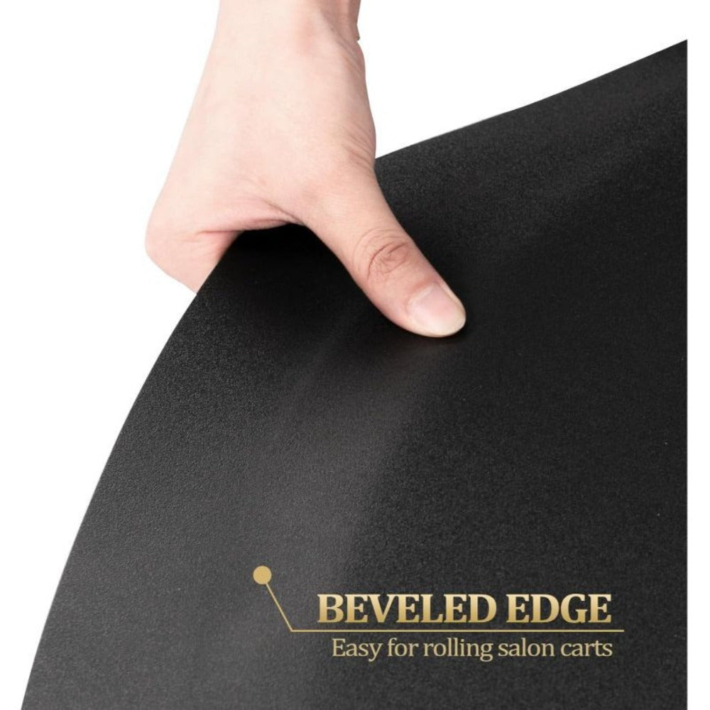 Anti-Fatigue Salon Mat for Hair Stylist with Round Cutout – Thick Non-Slip Standing Mat for Barber Chair, Hairdresser, Barber