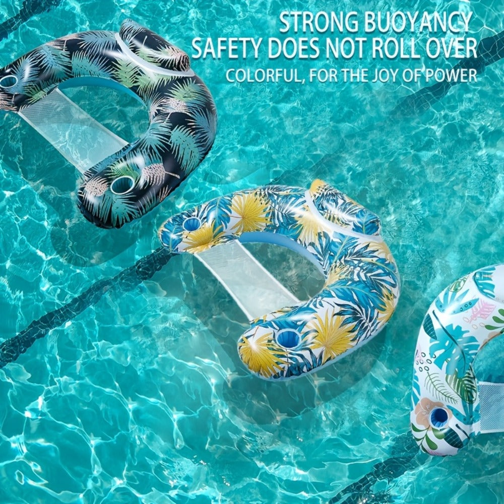 Inflatable Pool Floats with Cup Holder and Backrest for Adults — image 10