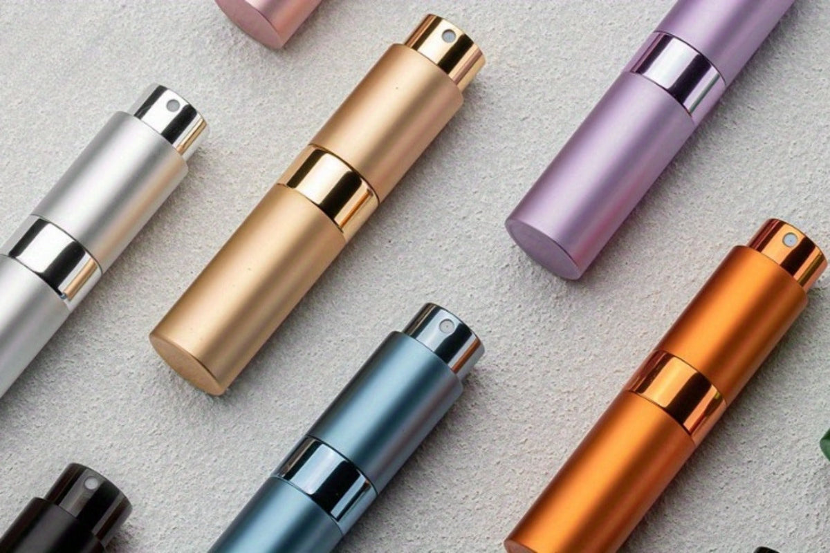 Perfume Atomizer in a Refillable 5 Pack of 8ml Aluminum and Glass Mini Cologne Sprayer Bottles for Travel — image 7