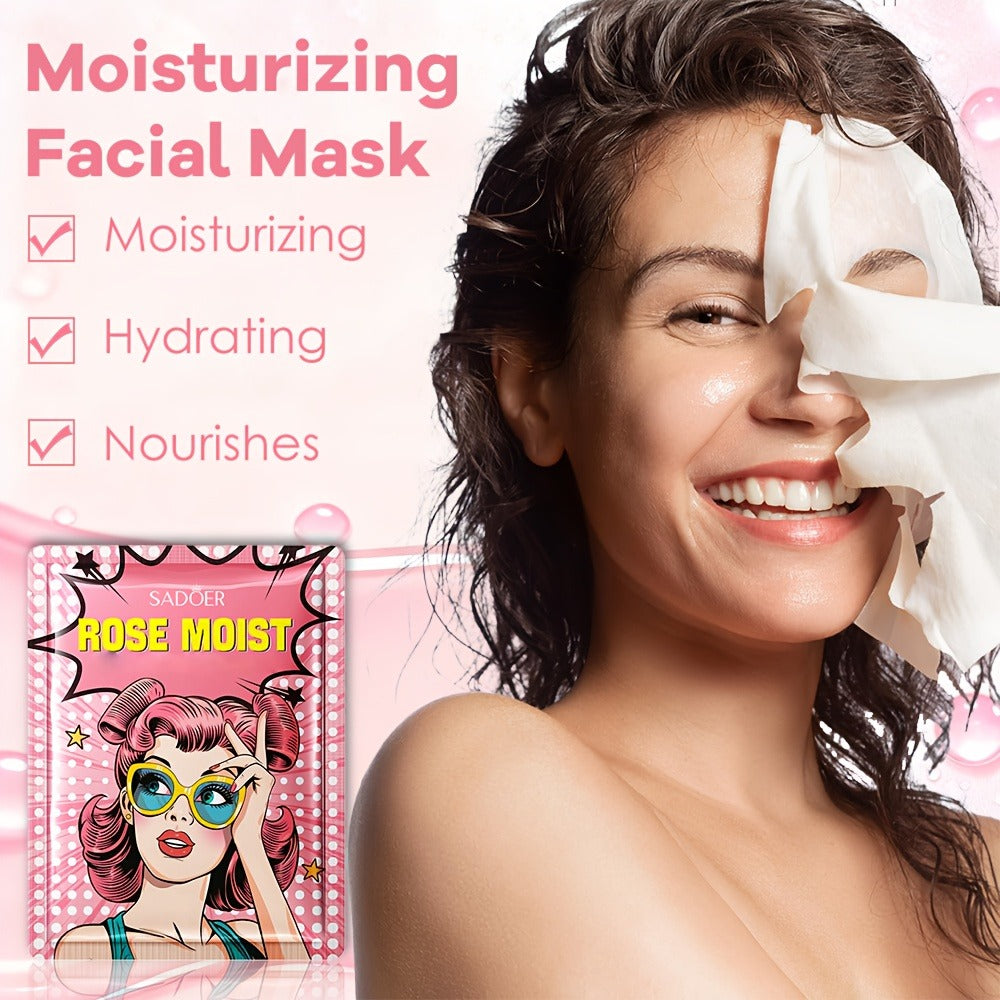 Rose Honey Strawberry Face Mask Set Eye Lip Masks Fruit Extract All Skin Types Skincare Gift Set 32pcs / 60pcs — image 6