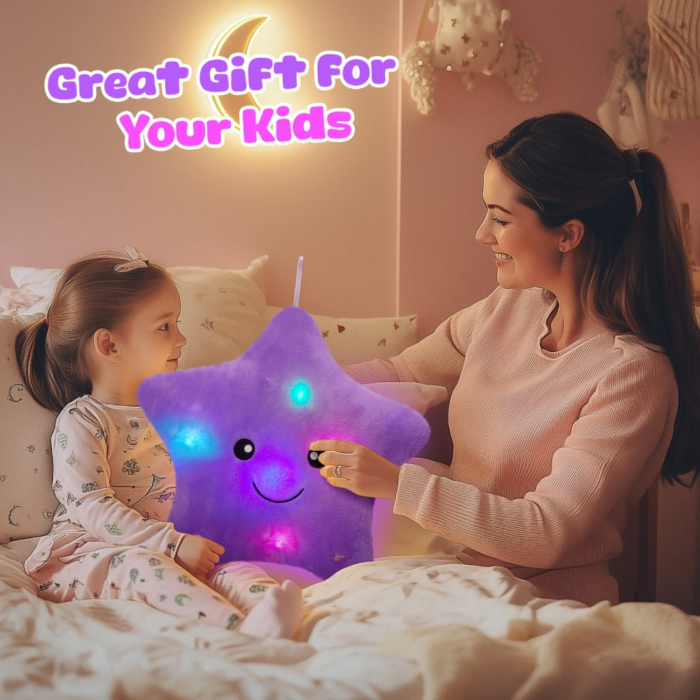 Purple Musical Star Plush Night Light with Color-Changing LEDs, 10 Lullabies, 15-Minute Timer and 13-Inch Design — image 4