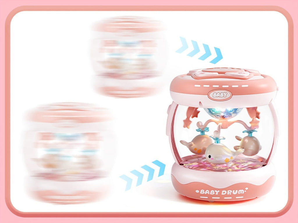 Baby Rotating Projector Music Toy 3 Months+, Interactive Animal Sounds & Lights, Multi-Functional Sensory Learning Toy for In