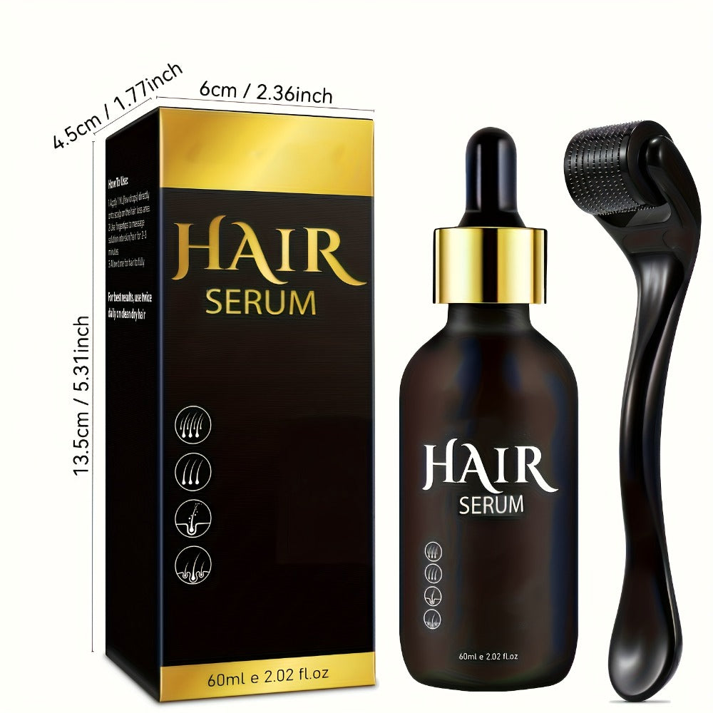 Hair Growth Serum Kit with Derma Roller, Anti Hair Loss Follicle Stimulating Scalp Treatment Essence — image 5