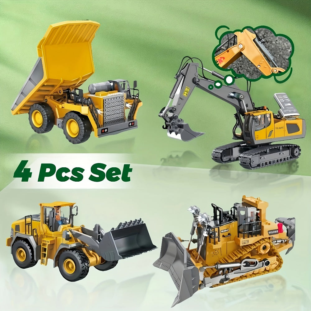 RC Construction Vehicle Set 2-in-1 & 3-in-1, 2.4G 11-Channel Remote Control Excavator Dump Truck Forklift Bulldozer — image 5