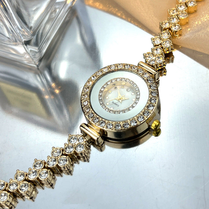 Diamond-encrusted GlaWatchss Rhinestone Women's Quartz